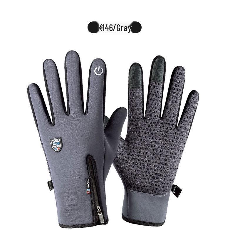 K146 Fleece Windproof Touchscreen Outdoor Cycling Gloves