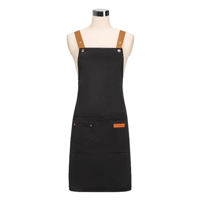 Waterproof Waist Apron with Logo Embroidery for Cafe Waitstaff