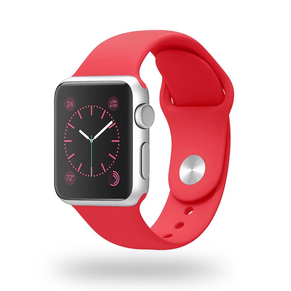 Buy Silicone strap band for Apple Watch 42mm 38mm 44mm 40mm Rubber Bracelet Watchbands Black