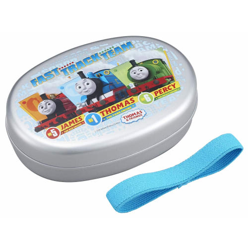 OSK Thomas the Tank Engine Aluminum Lunch Box, 350ml, Made In Japan, Divided, Microwave and Dishwasher Safe, Includes Lunch Belt, Stylish Design for B