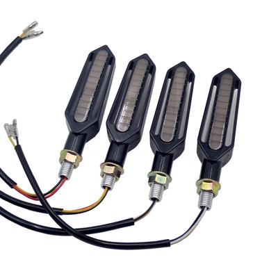 Wellvie Motorcycle LED Sequential Turn Signal Red Brake Front Daylight Functions Rear Brake Lights