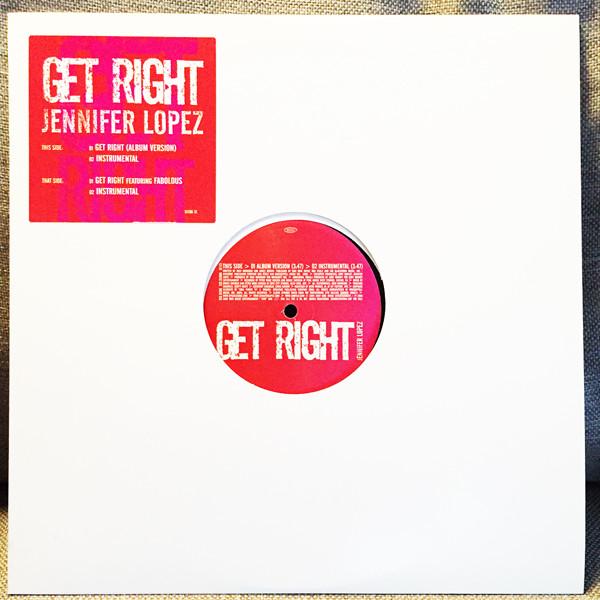 12-дюймовая пластинка JENNIFER LOPEZ Get Right EAS51288 Epic 2005 США Rap HipHopRB Б/у
