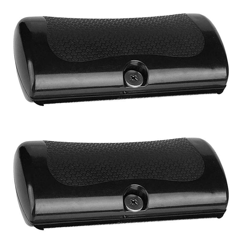 

2025 Trend Pet Grooming Brush 2Pc Black Dog Cat Comb Hair Remover Tool Ergonomic Design For Long And Short Hair Pets чёрный