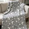 Manta para Siesta, Manta de Franela Gruesa de Doble Cara, Ligera con Tejido Antiestático, Manta Decorativa No Propensa a Encogerse para Todas las Estaciones
