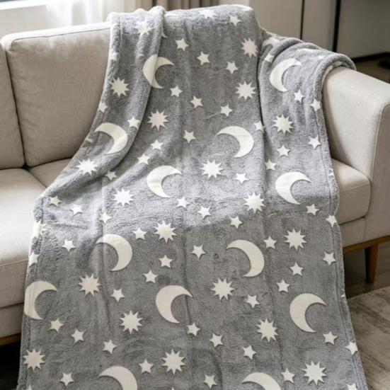 Manta para Siesta, Manta de Franela Gruesa de Doble Cara, Ligera con Tejido Antiestático, Manta Decorativa No Propensa a Encogerse para Todas las Estaciones