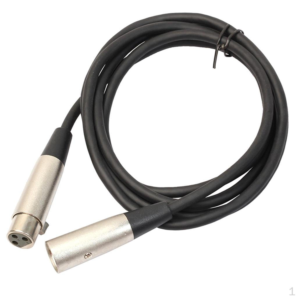 3-Pin XLR Female To Male Audio Microphone Cable Cord Connector