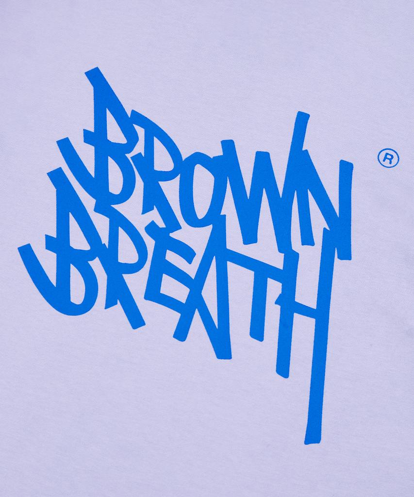 BROWNBREATH W Tag Crop Tee - Purple