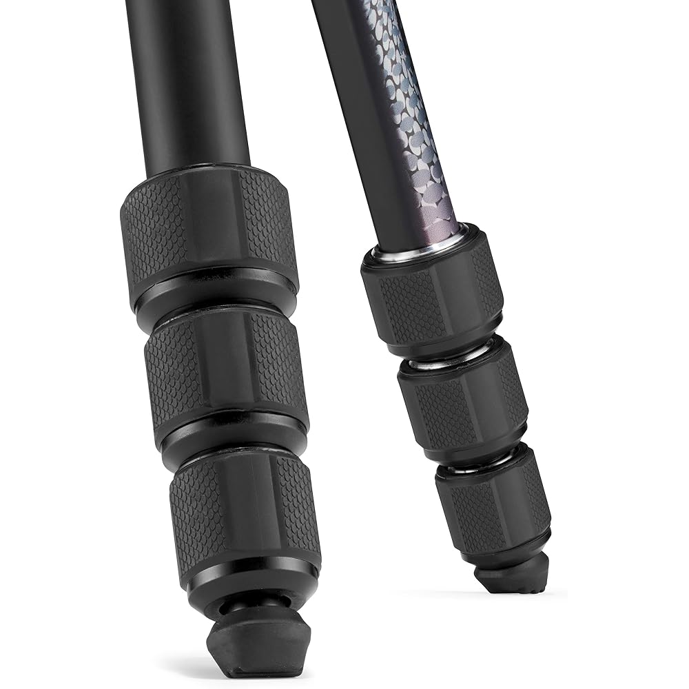Manfrotto Element MII Aluminum Tripod, 4-Section, Black, 180° Folding, Twist Lock, Maximum Load Capacity UNI/PdR 105:2021 8 kg, DSLR Compatible, MKELM