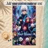 Beach TowelJujutsu Kaisen Custom Name Text Personalized Soft Towel for Beach Pool Indoor Home Decor Gift