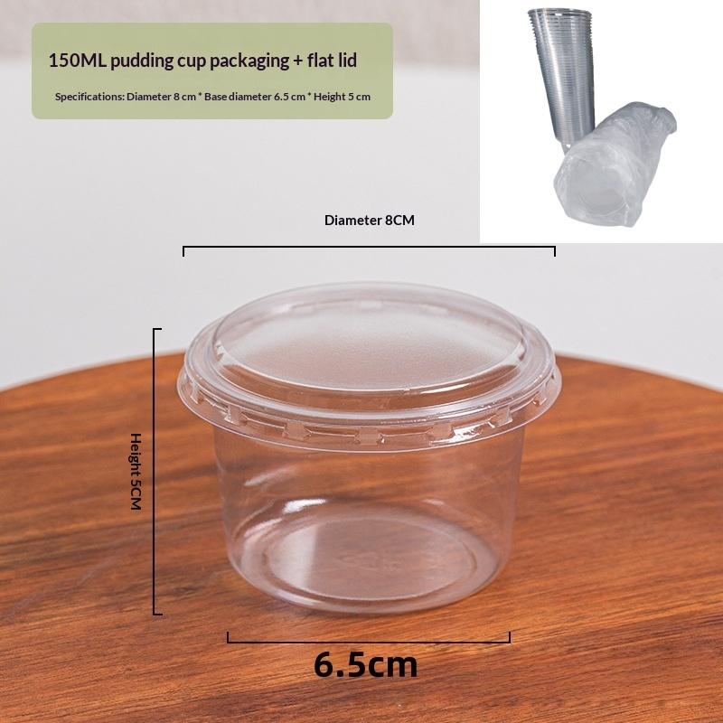 50Pcs Clear Plastic Cups Disposable Mousse Dessert Box With Lid Dessert Acrylic Food Cake Cup 150/250/380Ml Packaging Box