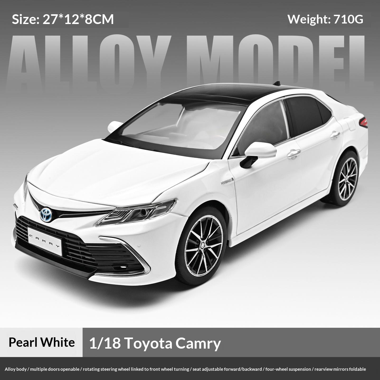 1:18 Scale Toyota Camry Car Model, Zinc Alloy Die-cast, Rubber Tires, Birthday Gift Collection Model Ornaments