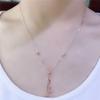 Purple Gold Rose Gold Fashionable Simple Snake Bone Fringed Necklace Color Gold Set Chain Collarbone Chain