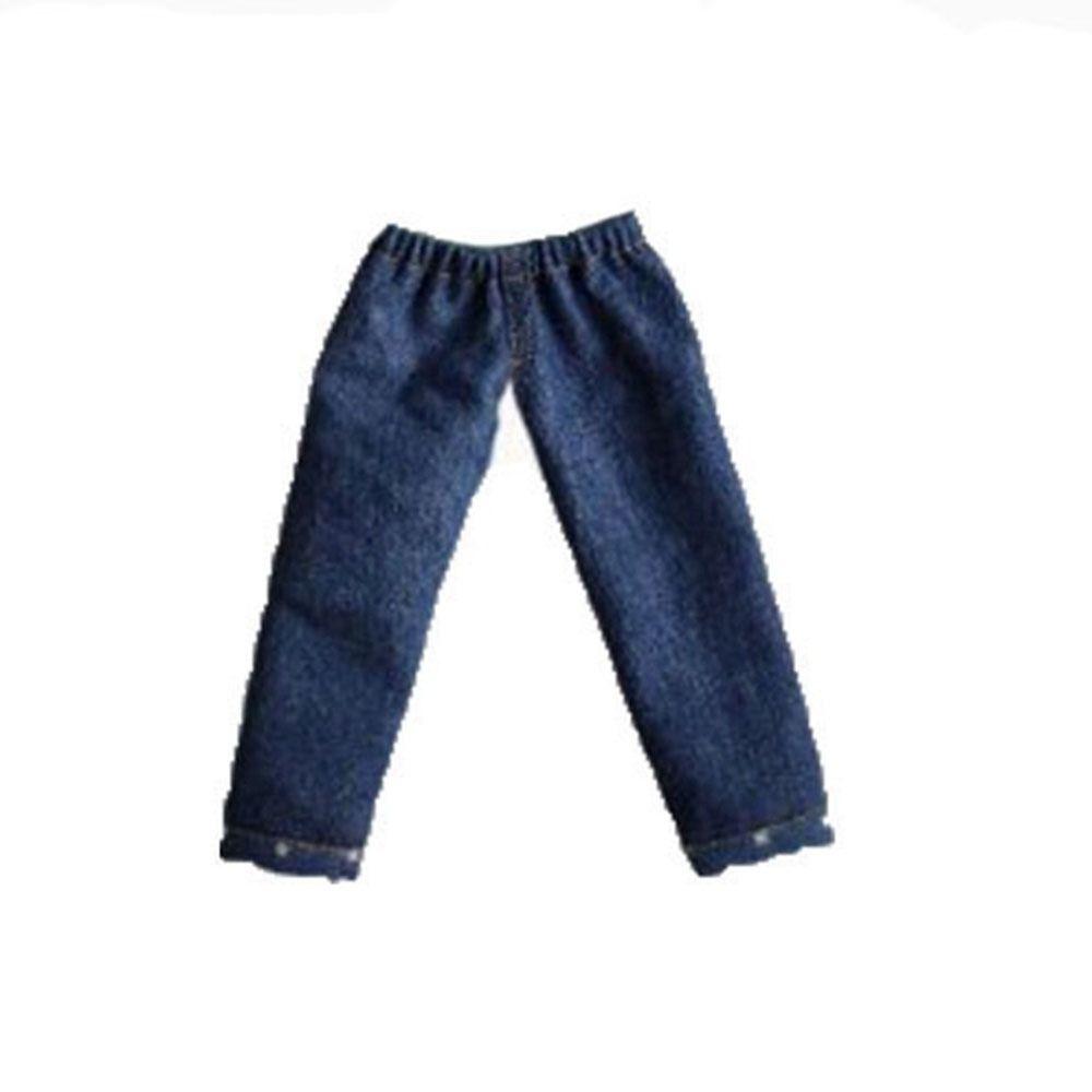Handmake Jeans Pants Casual Wear Cute Trousers Flip Up Denim Pants for Blythe ob24 Dolls