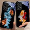 Colorful Cute Fish For Samsung Galaxy S10 S20 Plus S21 FE S22 S23 S24 FE S25 Ultra Black Tempered Glass Phone Case Hard Shell