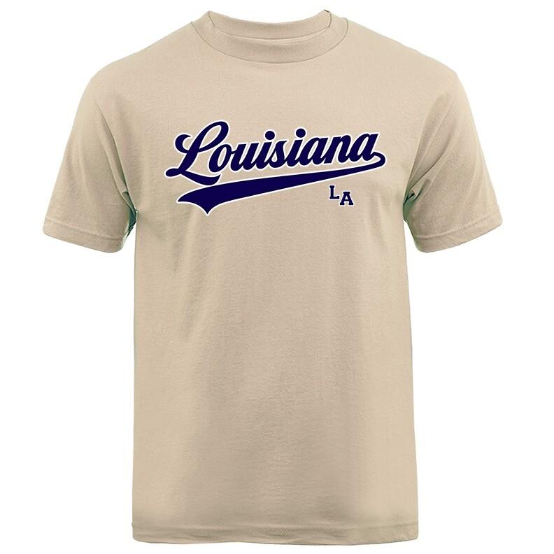 State of Louisiana Swoosh LA Graphic T-shirt Unisex T-Shirt XXXXL