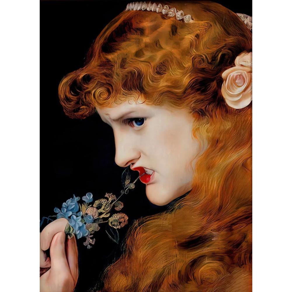 Eclectic Alter Portrait Renaissance Baroque Feminine Woman Poster Print Wall Art Pictures Canvas Painting Room Home Decor Gift