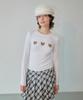 WOVEMENT Cutie Patchwork Love Top White Wbdftp005Wh