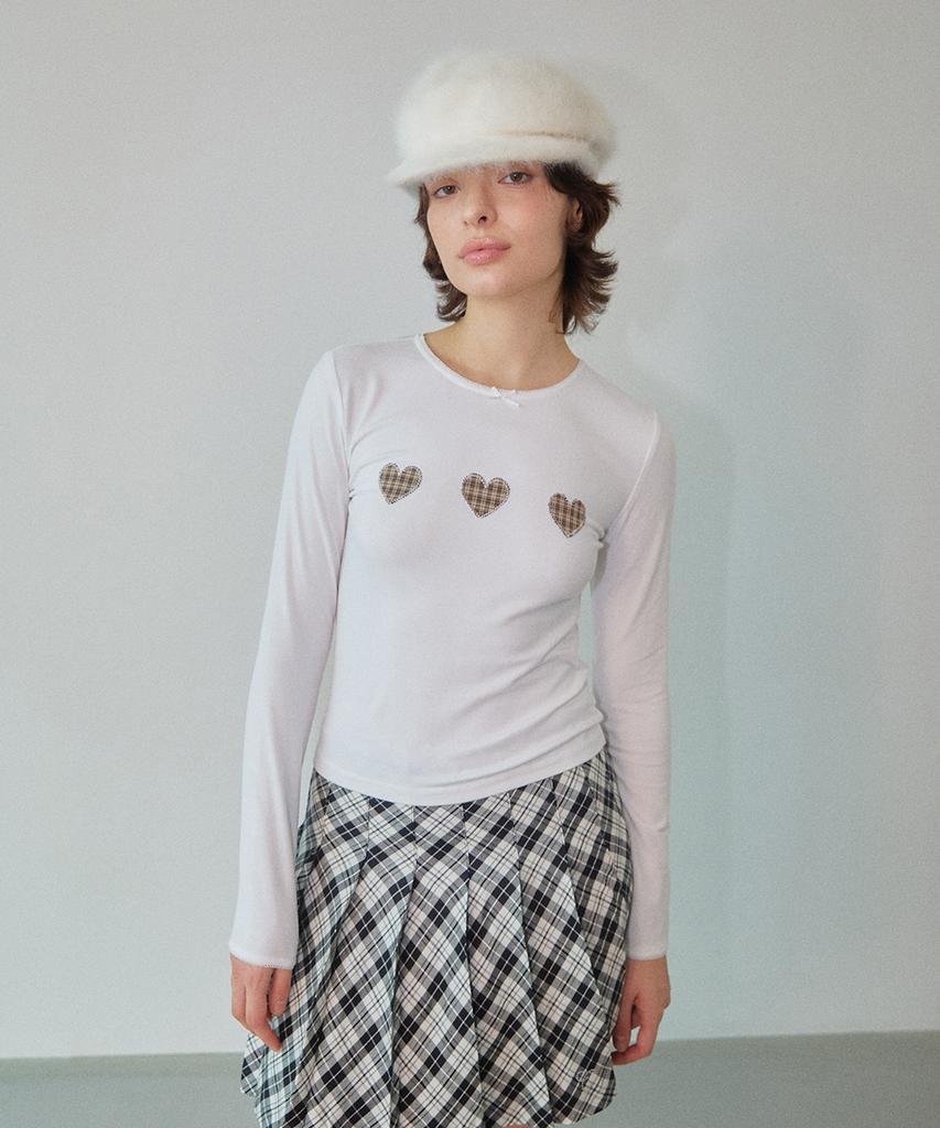 WOVEMENT Cutie Patchwork Love Top White Wbdftp005Wh