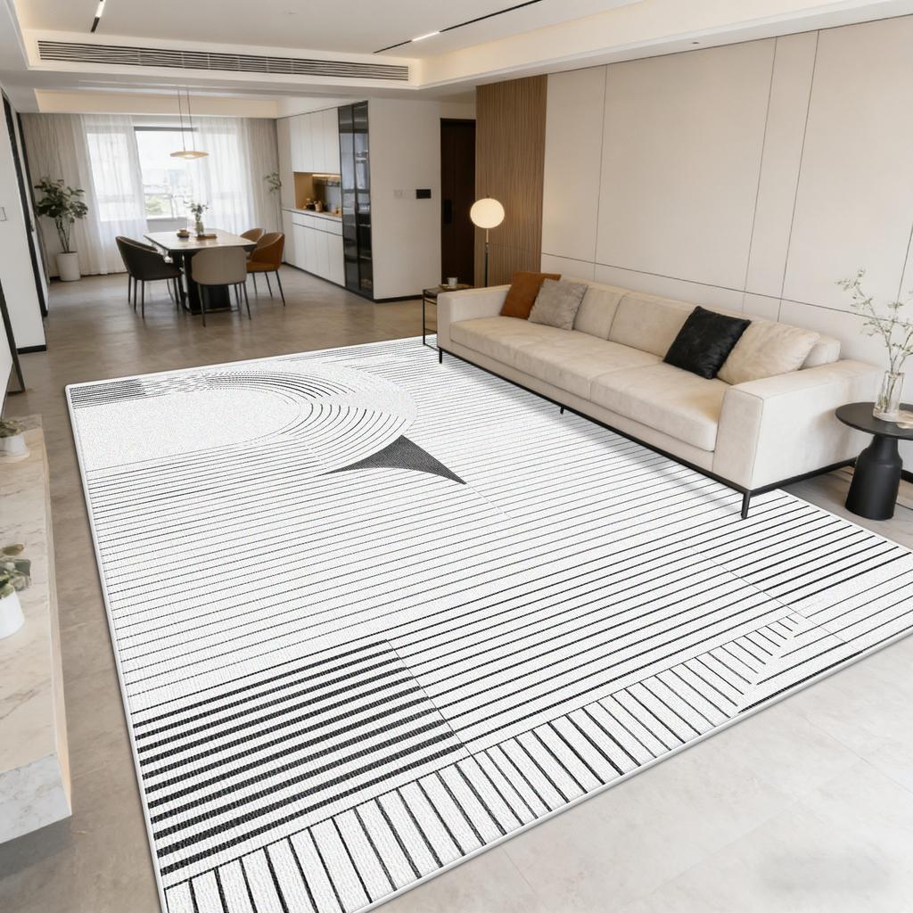 Modern Minimalism Geometric Carpet Home Large Area Non-slip Washable Rugs Easy Clean Cloakroom Bedroom Customizable Floor Mat