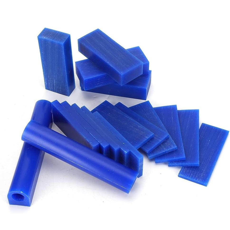 15PCS Blue Carving Wax Blocks Ring Mold Kit and 2pcs Wax Tubes for Lost Wax Casting Jewelry Making DIY Tools