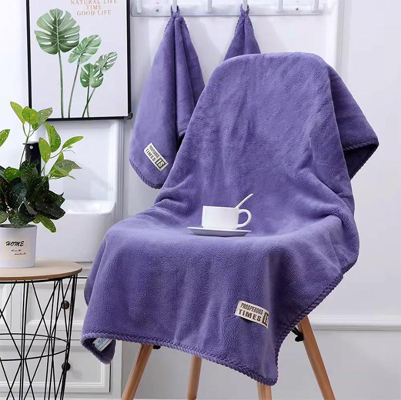 Super Thick 530g Coral Fleece Bath Towel - Large, Quick-Dry, Absorbent for Women & Adults