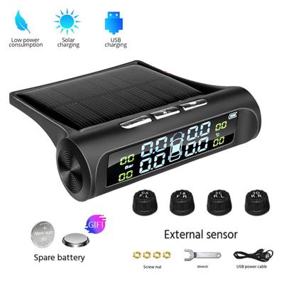 Monitor ciśnienia w oponach samochodowych zasilanych energią słoneczną TPMS System monitorowania ciśnienia w oponach samochodowych Systemy alarmowe bezpieczeństwa samochodowego Zestaw czujników ciśnienia w oponach 6 trybów