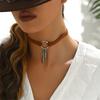 Elegant Modifiable Marine Sphere Necklace With Thin Faux Leather Cord For Stratified Jewelry Appearance