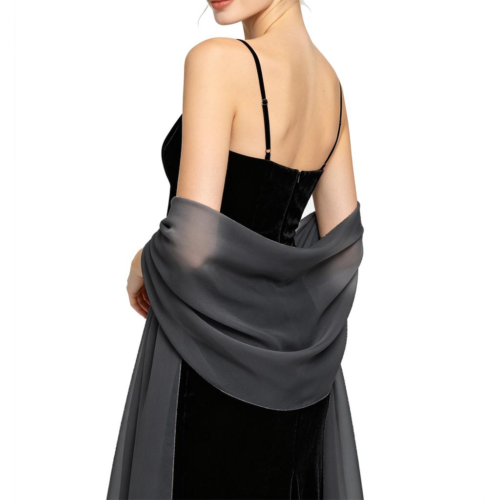 Damen-Abendschal Leichter durchsichtiger Wickelschal für formelle Party Hochzeit Abschlussball Accessoire Elegantes Design Weicher Stoff