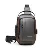 Water-Repellent Chest Bag Men's Crossbody Bag Mobile Phone Bag Commuter Combination Lock Shoulder Bag