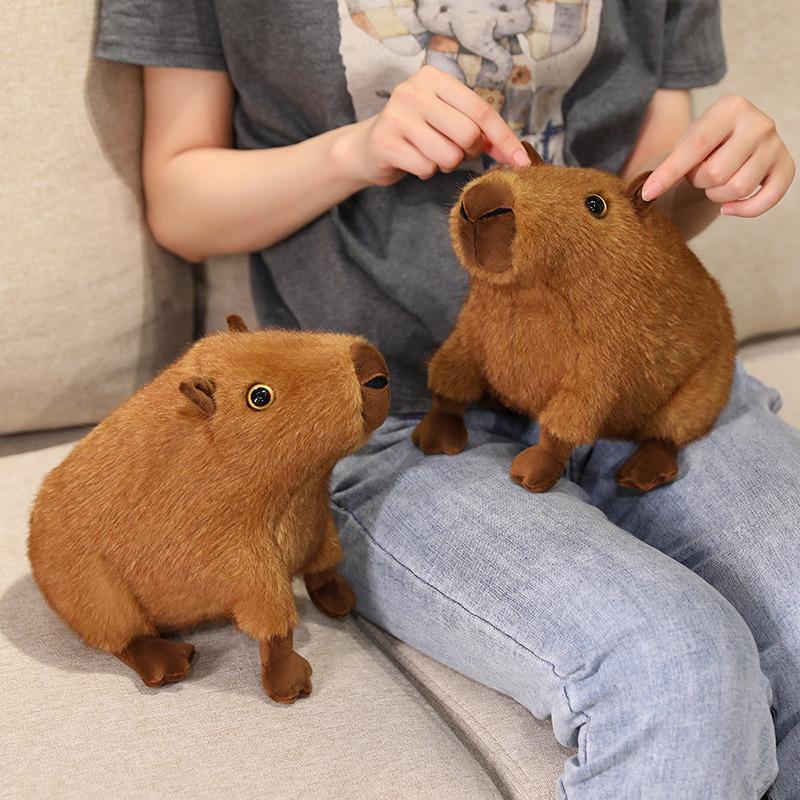 Cartoon Simulation Capybara Doll Plush Toy Kapibara Doll Children Accompany Soothing Pillow Puppet