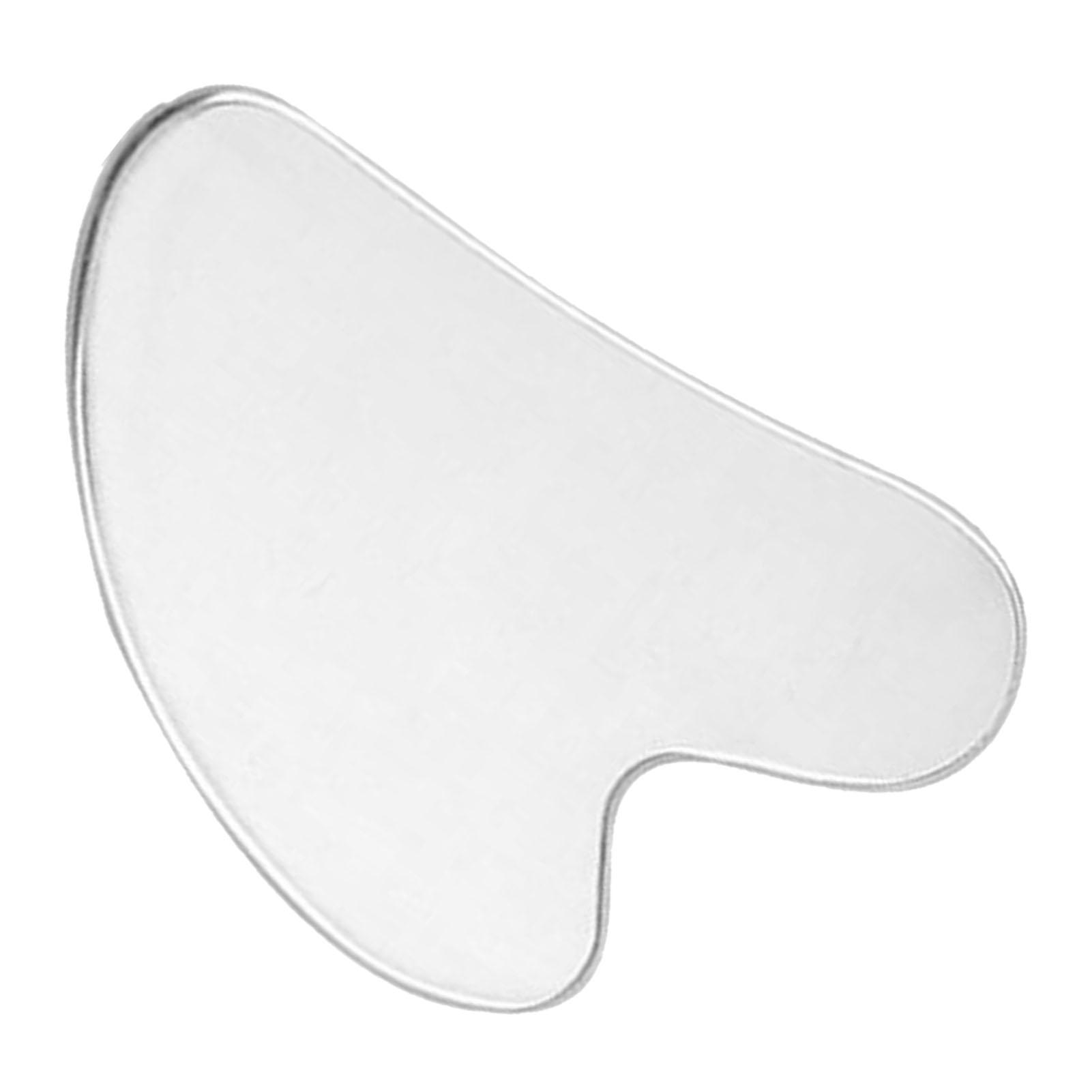 Guasha Board for Body Face 304 Stainless Steel Metal Heart Shaped Massage Scraping Plate Guasha Board Only