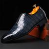 Business Men's Shoes Stone Pattern Casual Leather Shoes Breathable Comfortable Shoes