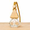 Empty Hanging Car Diffuser Bottles with Natural Wooden Lids Clear Glass Reusable for Homemade Car Air Fresheners