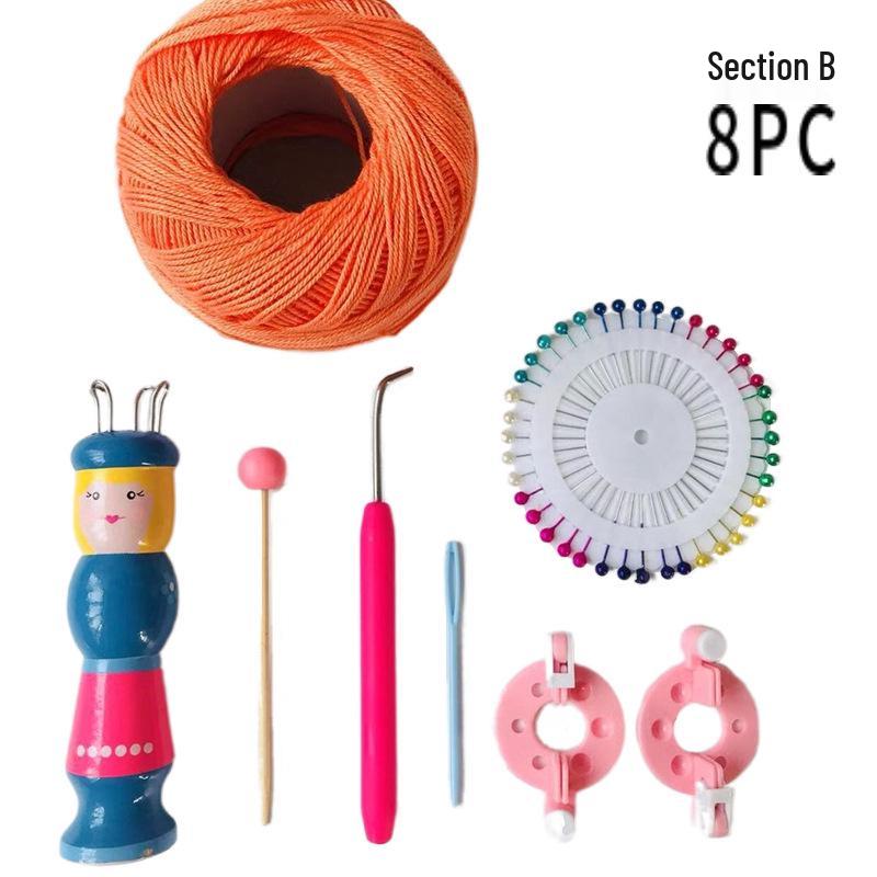 Handmade Wooden Yarn & Cord Braiding Tool for Knitting & Crochet