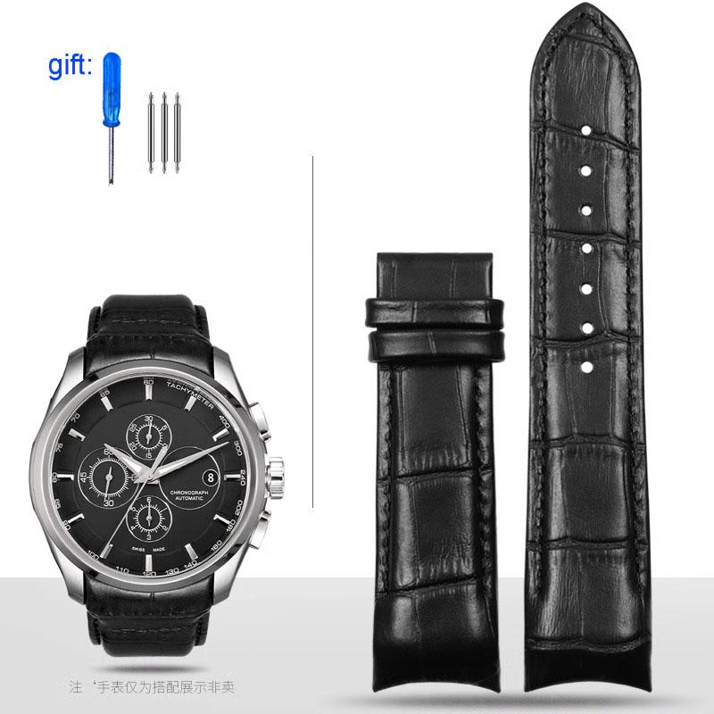 

Изогнутый Кожаный Ремешок для Часов 22мм 23мм 24мм для Tissot Couturier T035 Ремешок для Часов Стальная Пряжка Ремешок Браслет 22mm