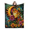 Dream Sun Moon Blanket Bohemian Home Bedroom Decor Blanket Flannel Blanket