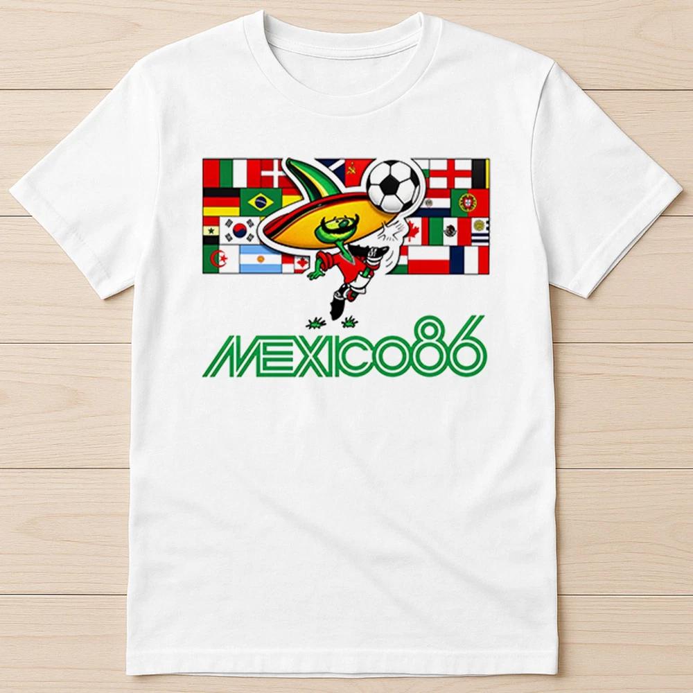 Mexico 86 World Cup Soccer 80s 90s Football Argentina Gift Tee T Shirt 8091 S