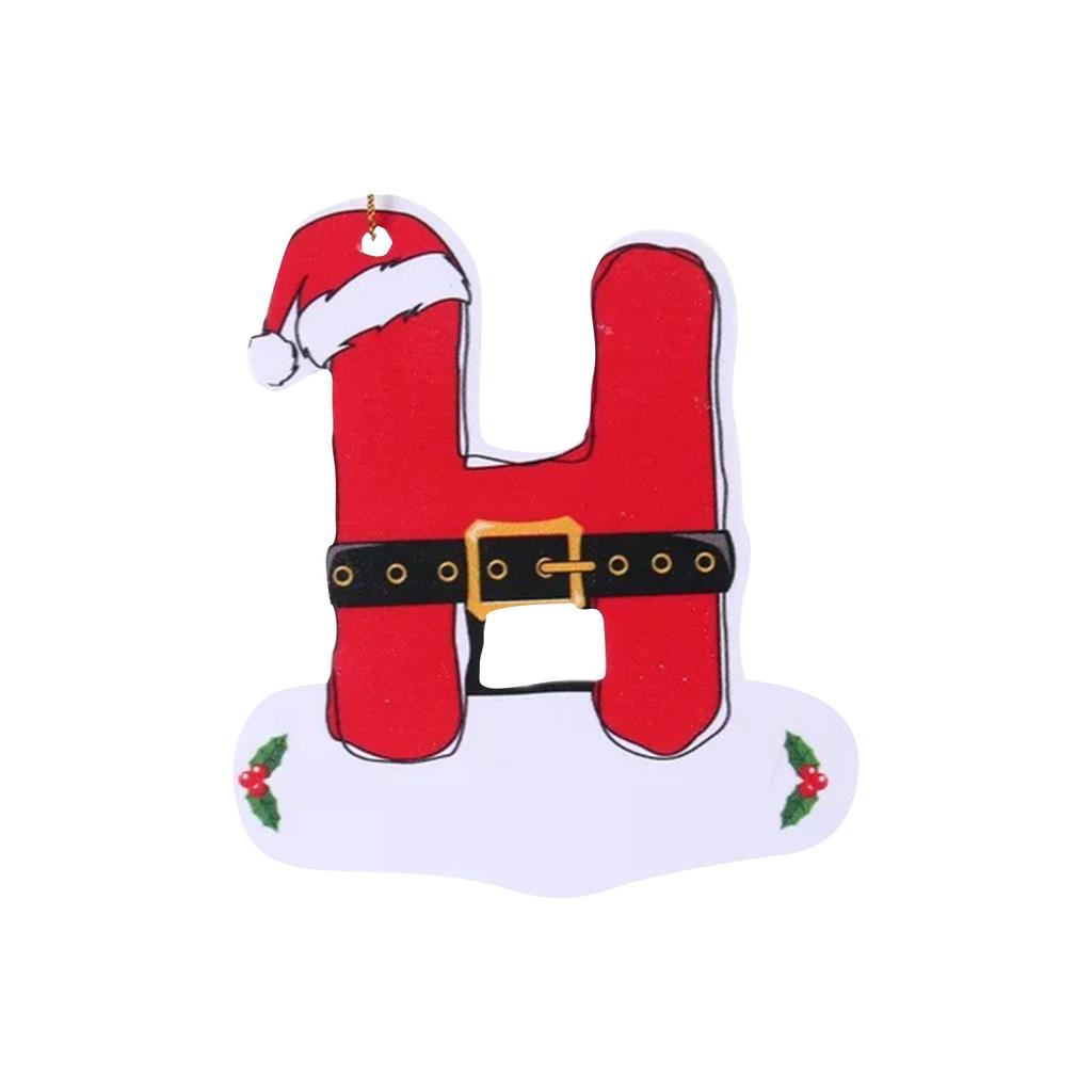 26 Letters Christmas Tree Ornament Christmas Pendant DIY Alphabet Pendant Atmosphere Decoration Christmas Tree Letters 1PC