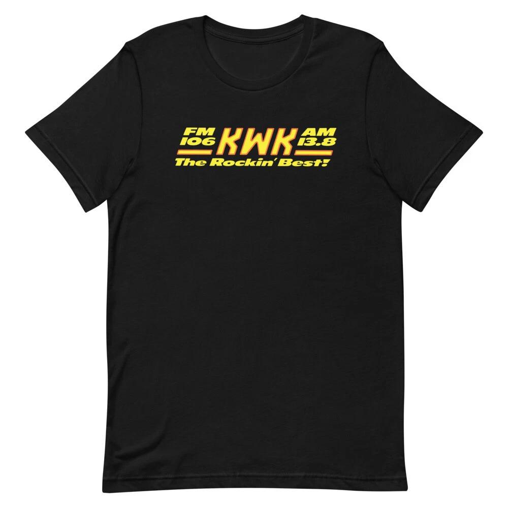 KWK Radio The Rockin Best 106 FM Graphic Tee Shirt Unisex 100% Cotton T-shirt Mens Tees Top 4XL