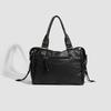 2025 French Retro Washed Shoulder/Crossbody Tote - Women's Large Capacity Motorcycle Bag