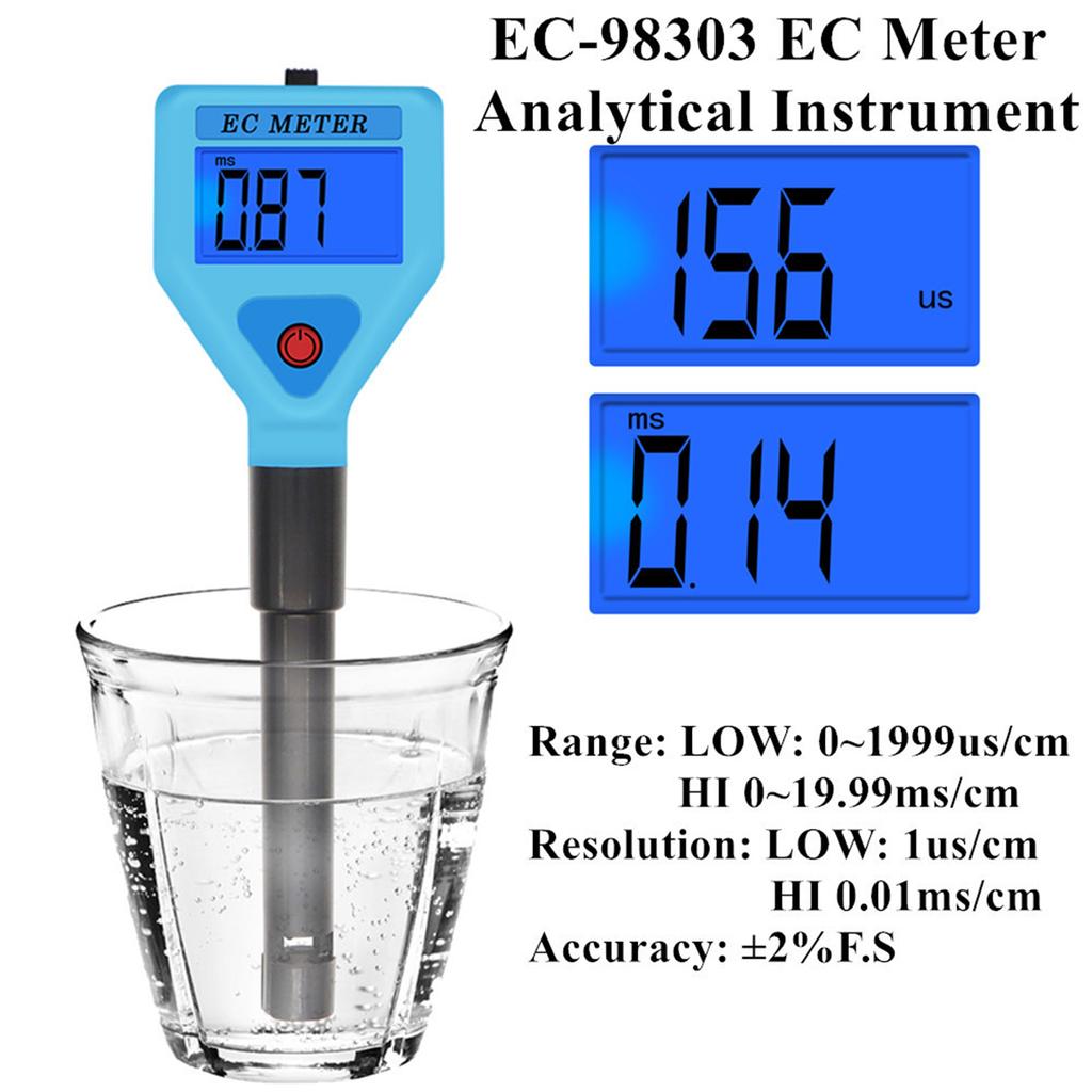 Aquarium Water Quality Analyzer Electrical Conductivity Meter for Accurate Measurement and Fish Health Waterproof Tester