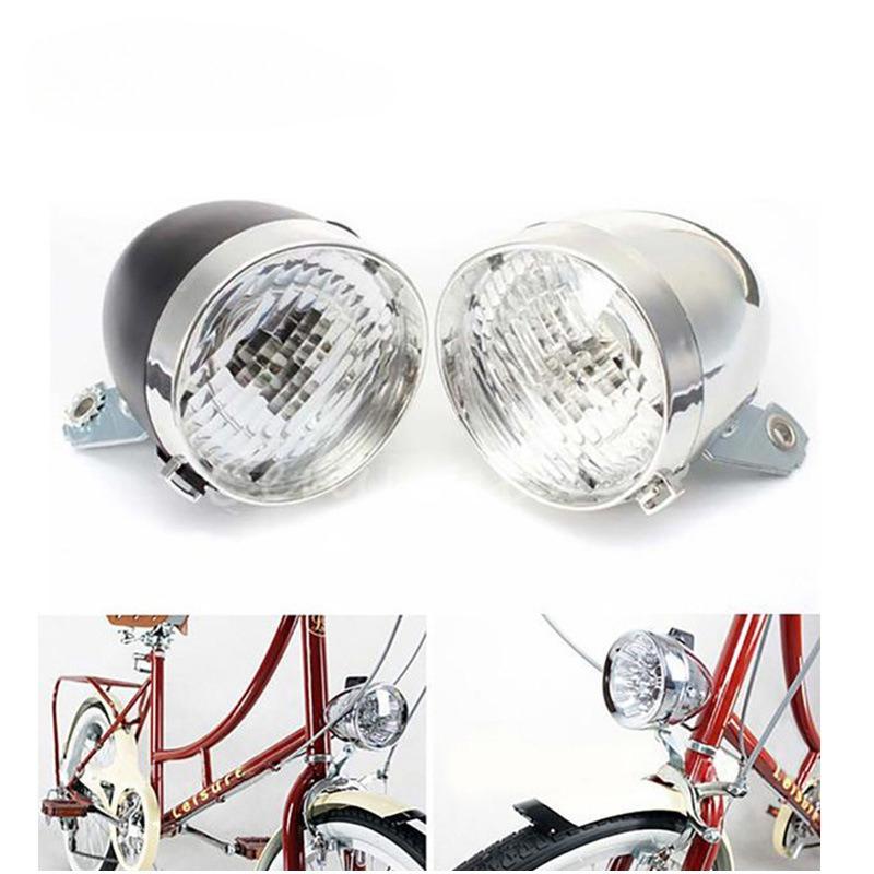 1Pc Bike Headlights Mountain Bike Vintage Headlights 3LED Riding Lights, Front Lights, Night Riding Gear