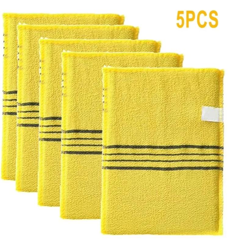 5Pcs Exfoliating Bath Gloves, Deep Cleansing Dead Skin Remover Wash Cloth For Body Shower