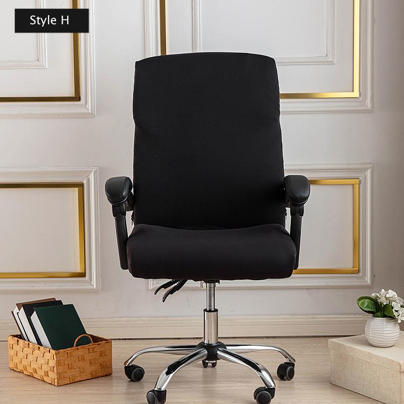 Stretch Printed Computer Office Chair Covers Universal Soft Desk Rotating Chair Protector with Zipper Removable Anti-Dust Cover
