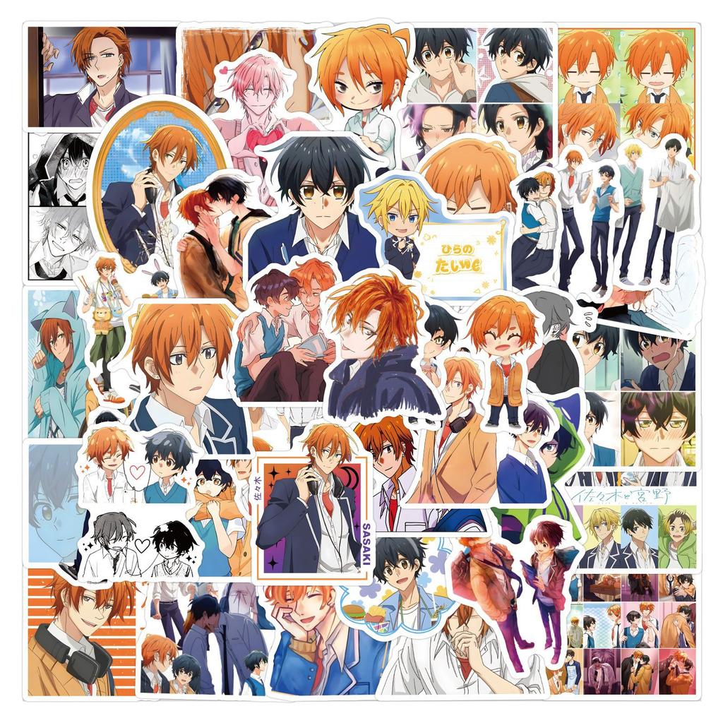 55/110 New Anime Sasaki and Miyano Doodle Stickers Decorative Notebook Stickers