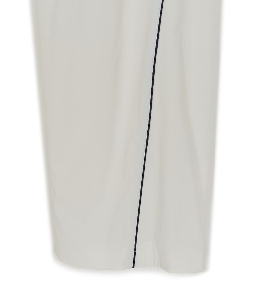 Emelbi Varsity Sportive Air Track Wide Pants Ny (Ivory)