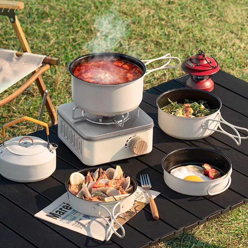 Portable Stainless Steel Camping Stove, Outdoor Suitable Gas Valve Propane Burner, Reliable Butane