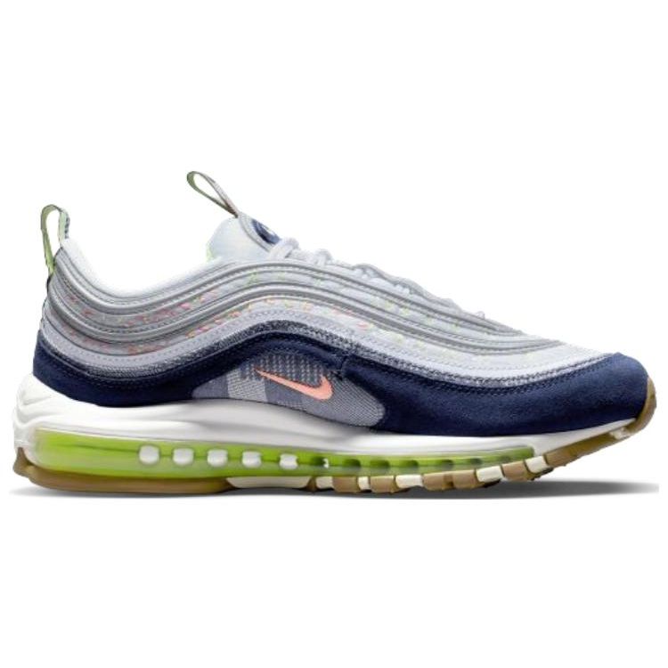 Nike Air Max 97 Sashiko Retro Durable Low-Top Lifestyle Sneakers Unisex Sneakers Gray Blue FB1851-131