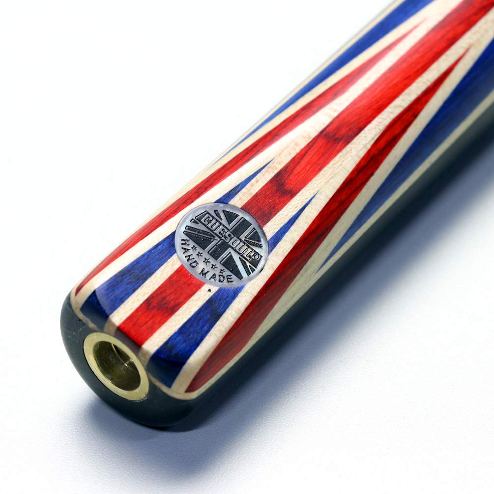 Black Scorpion CUESOUL 57" Handcrafted 3/4 Jointed Ebony Snooker Cue with Union Jack Design