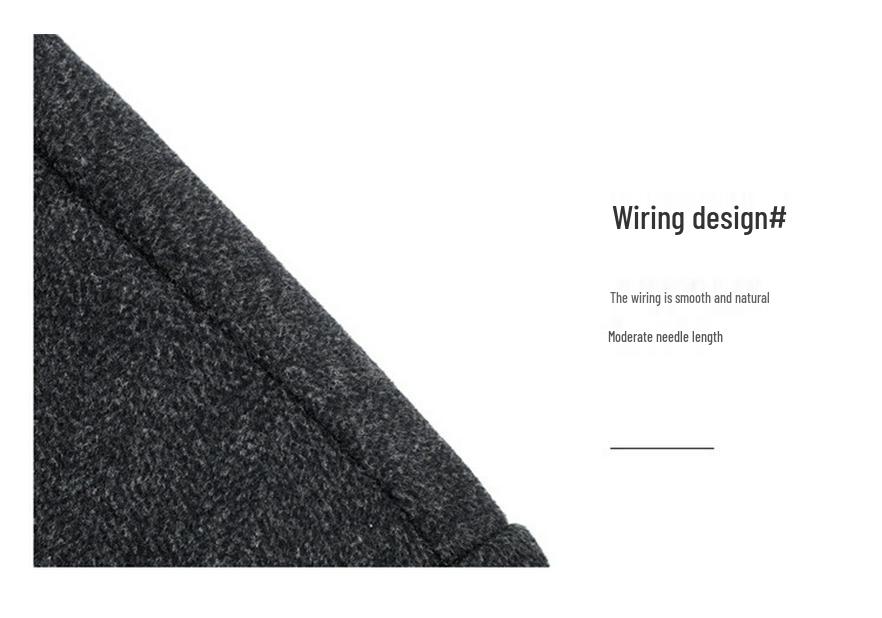 Hengyuanxiang Men's Wool Stand-Up Collar Zhongshan Jacket - Casual Woolen Coat for Seniors